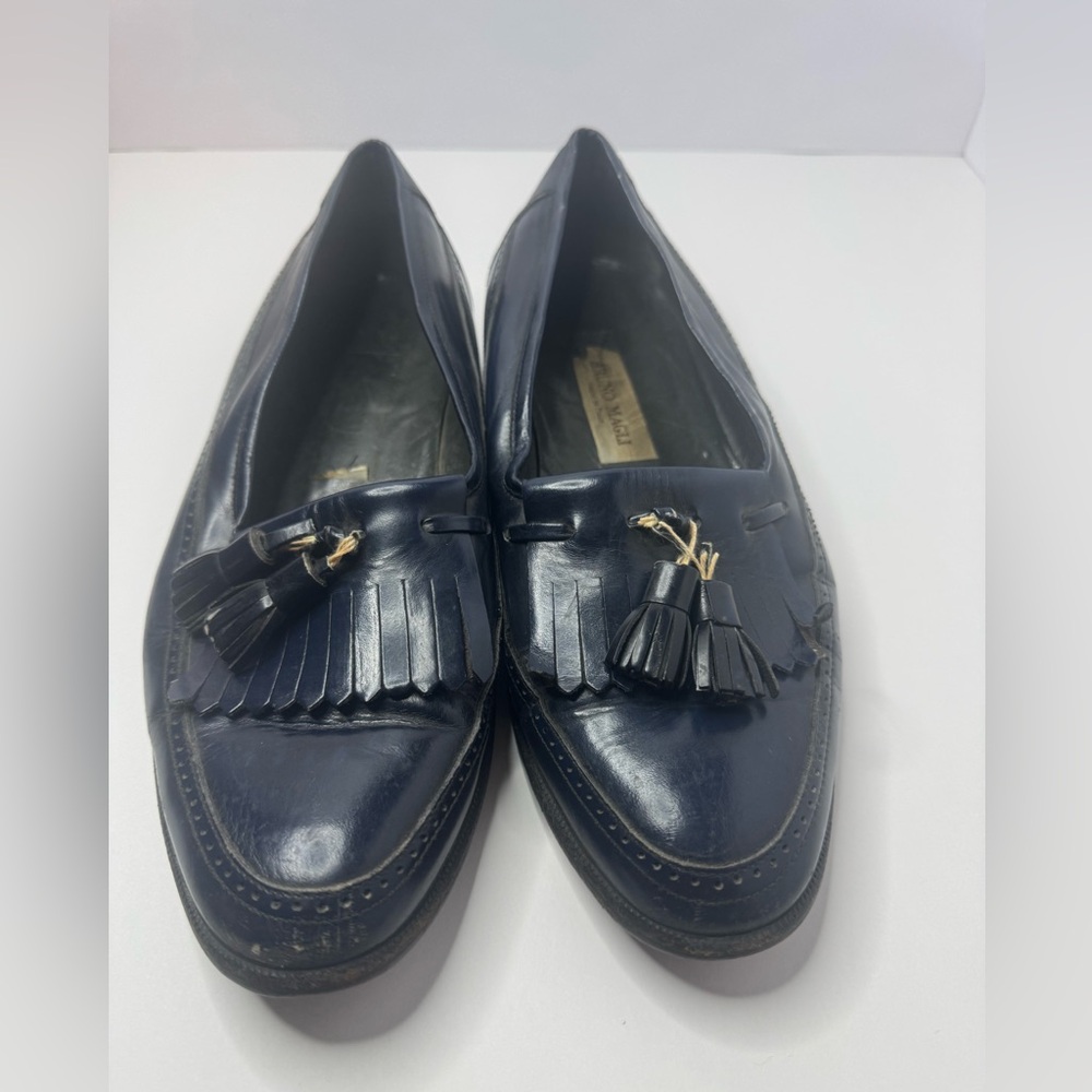 Bruno Magli Navy Tassel Loafers Size 8.5